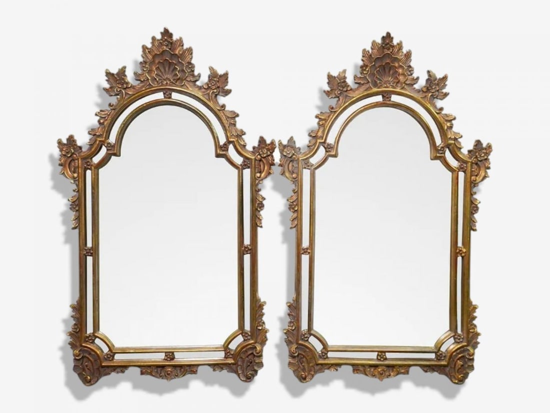 Continental, Giltwood, Arched Wall Mirrors, USA, 20th c. - 10