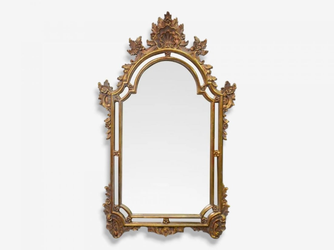Continental, Giltwood, Arched Wall Mirrors, USA, 20th c. - 2