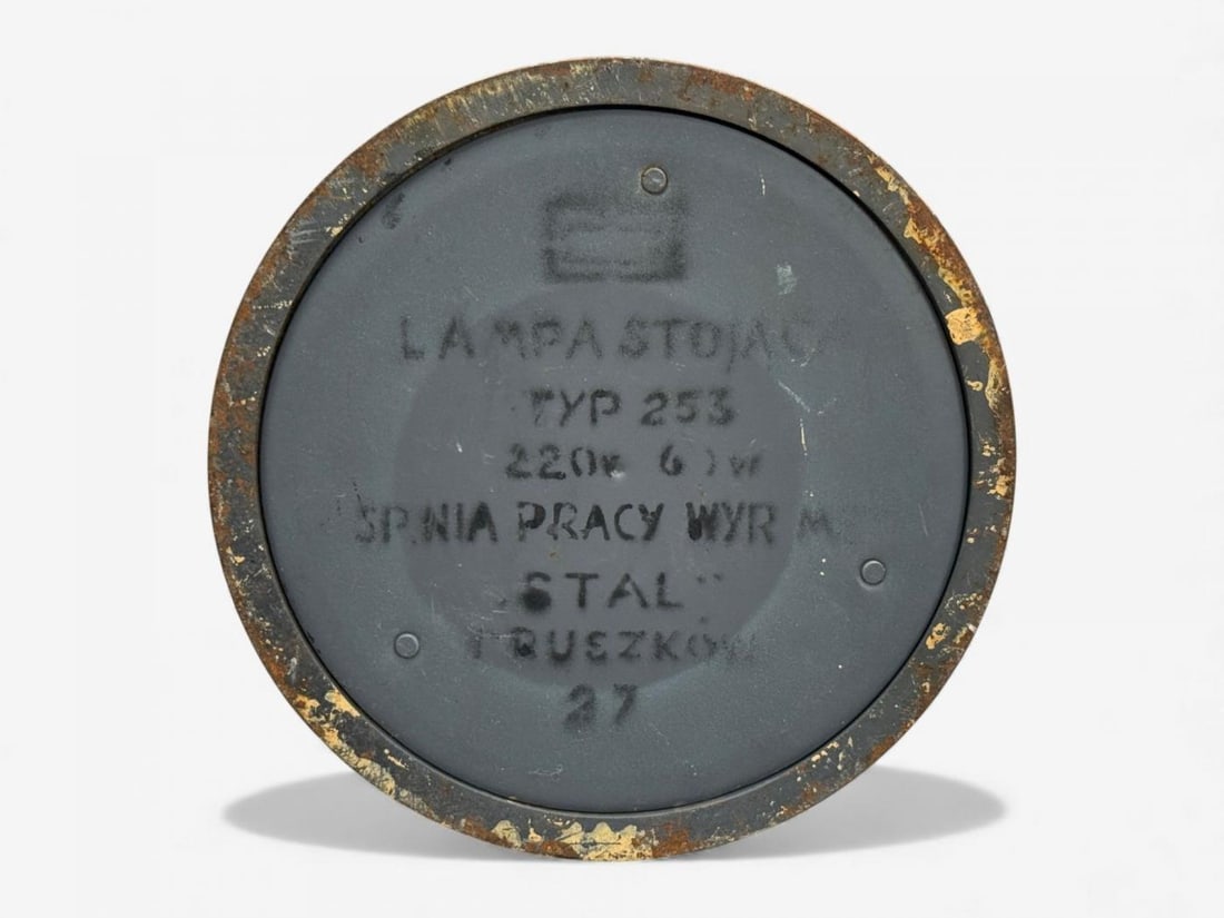 Polish Modern, Steel, Lacquered Metal, Adjustable Floor Lamp, Poland, 1960s - 10