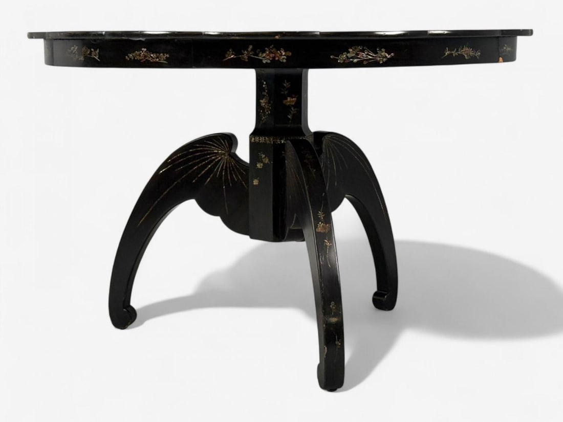 Chinese Export, Ebonized Wood, Mother-of-Pearl, Center Table, China, 1900 - 11