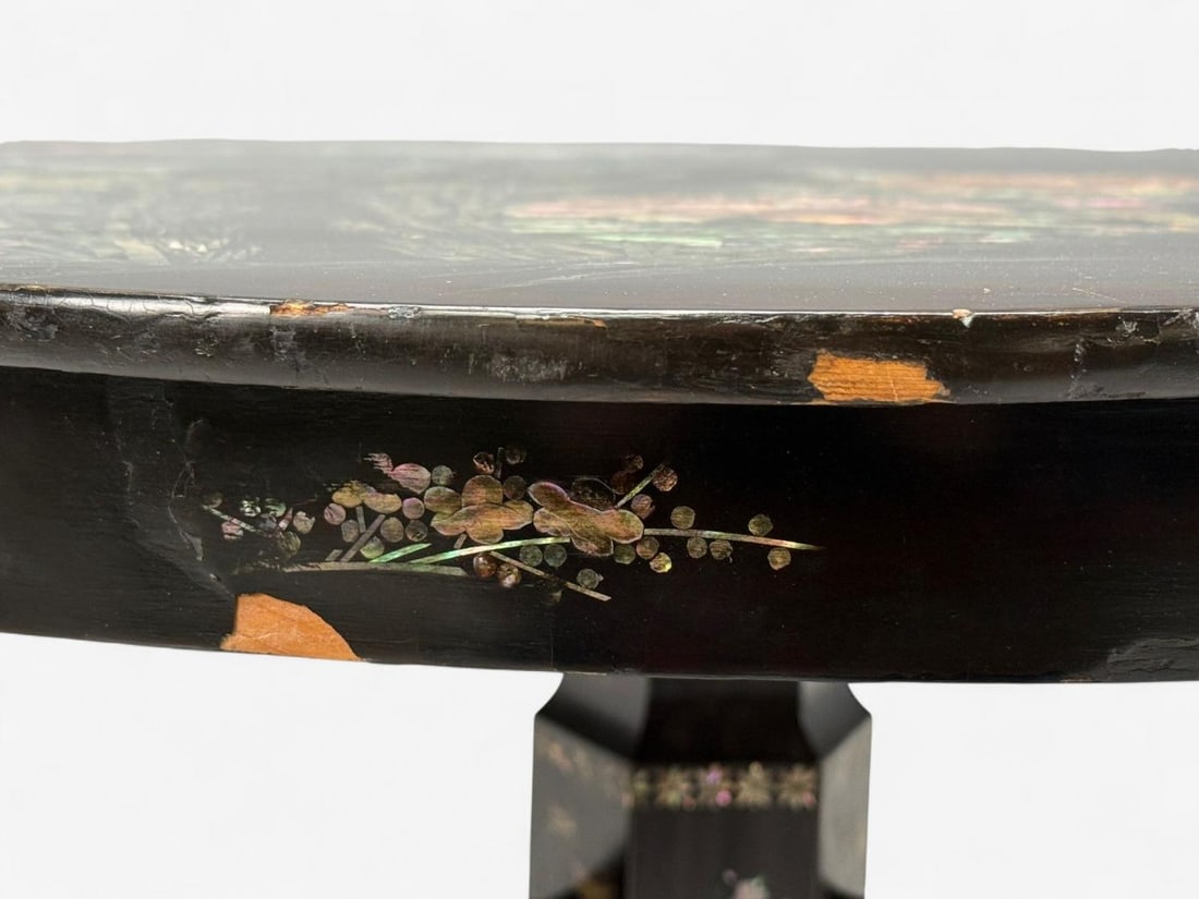 Chinese Export, Ebonized Wood, Mother-of-Pearl, Center Table, China, 1900 - 12