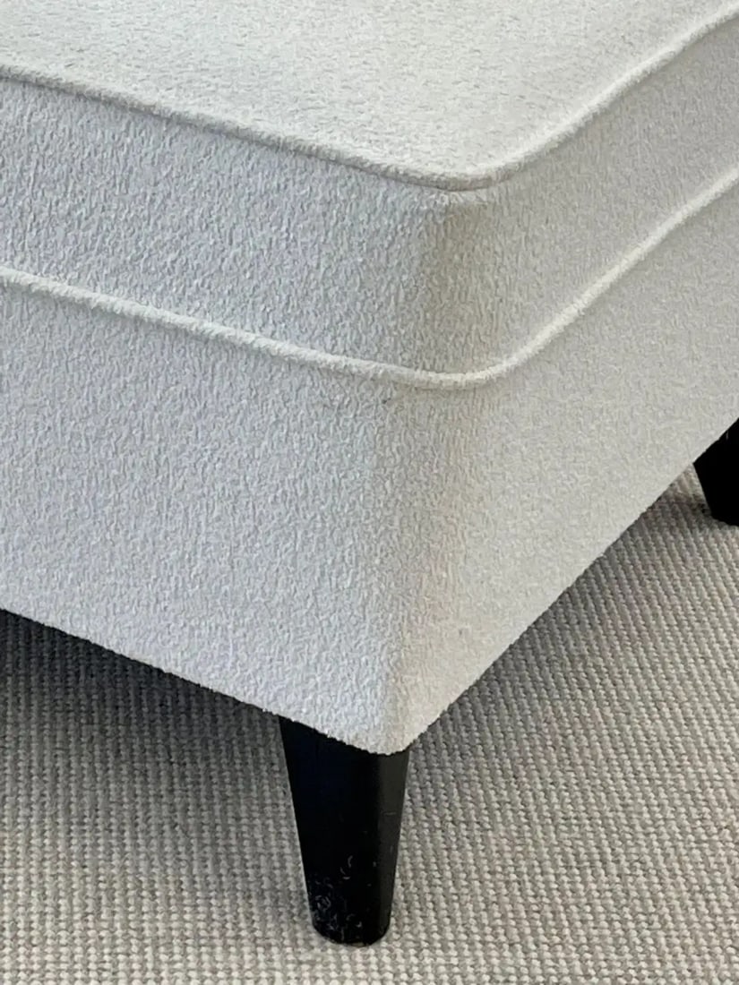 Pair Mid-Century Modern Slipper/Lounge Chairs, American, Bouclé, Pair Low Profie - 9