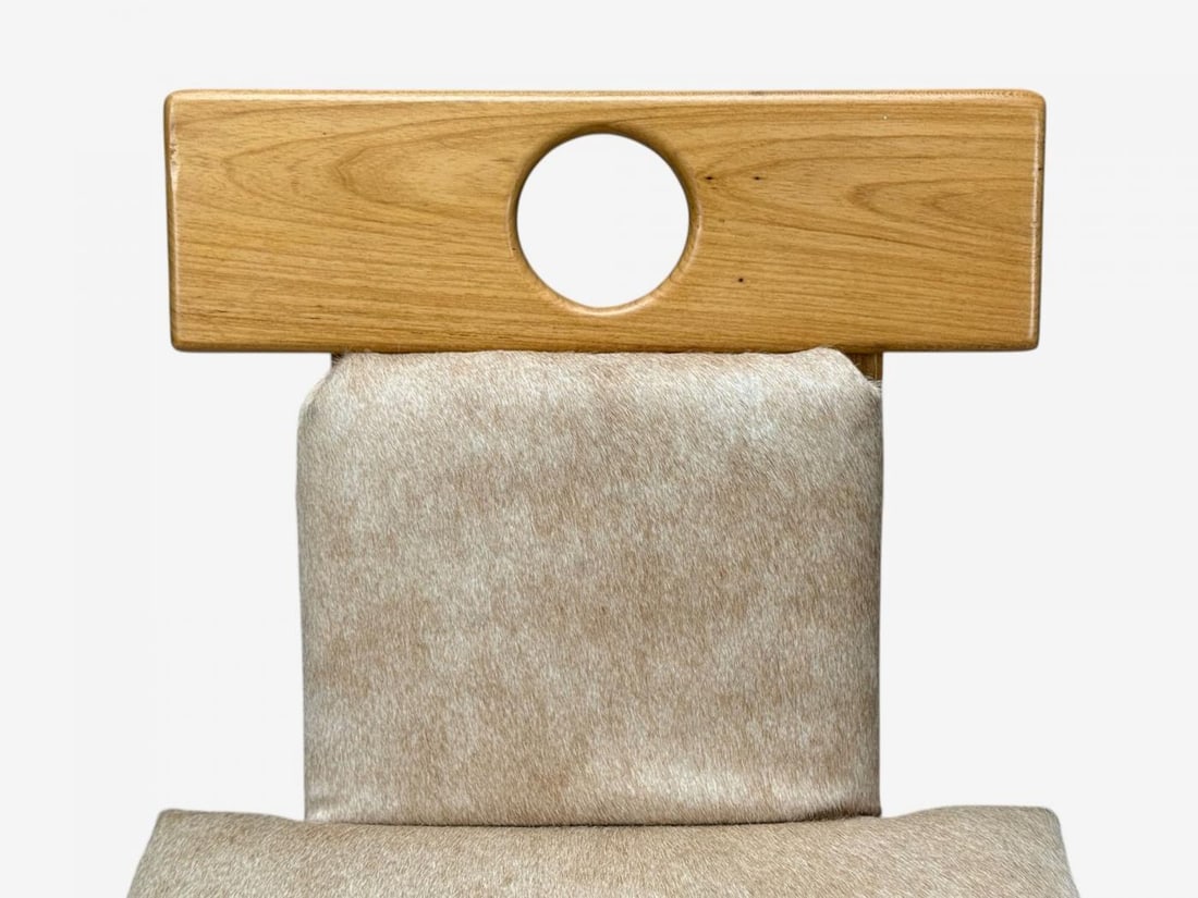 Sergio Rodrigues, Cavoina, Cowhide, Four Cuiabá Dining Chairs, Brazil, 1985 - 8