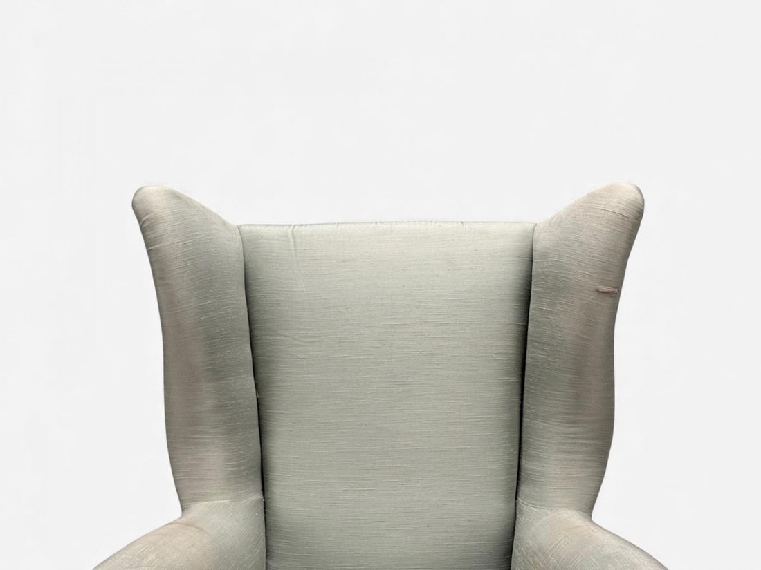 Melchiorre Bega, Green Fabric, Wood, Lounge Chair, Italy, 1950s - 6