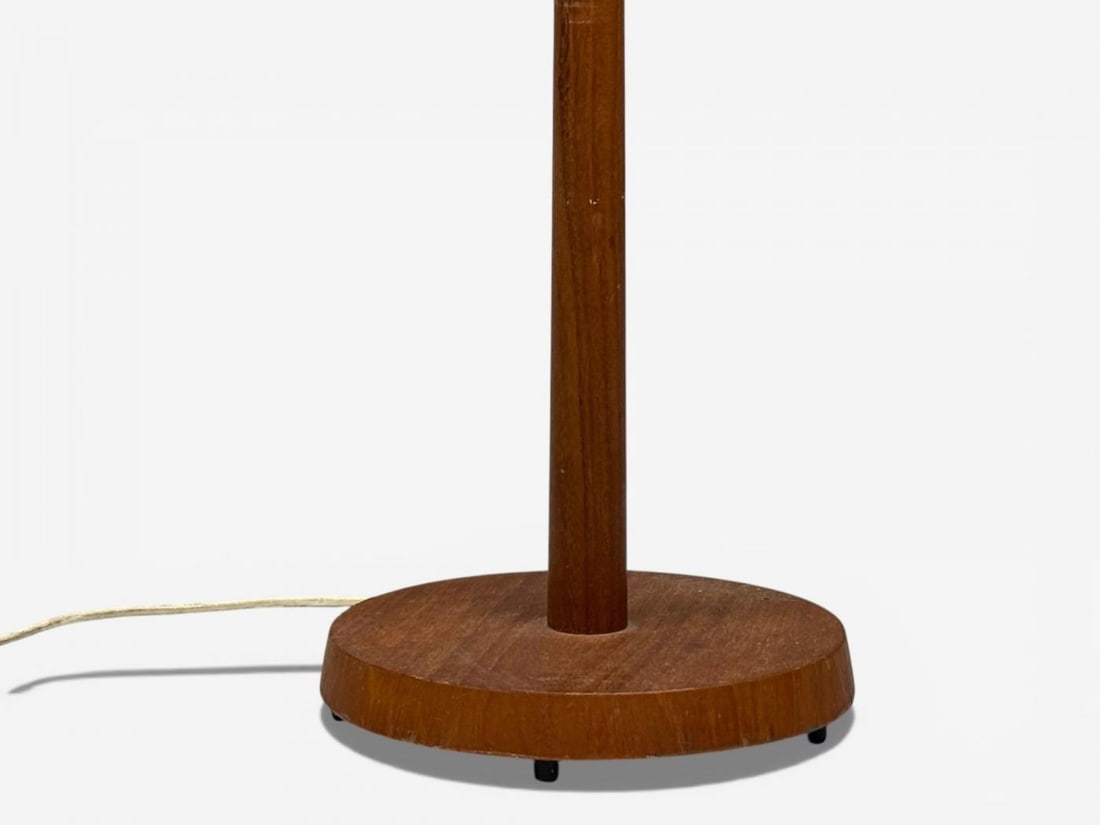 Nybro Armaturfabrik, Floor Lamp, Wood, Metal, Fabric, Sweden, 1940s - 11