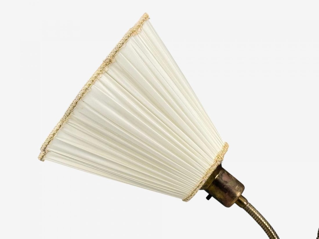 Nybro Armaturfabrik, Floor Lamp, Wood, Metal, Fabric, Sweden, 1940s - 7