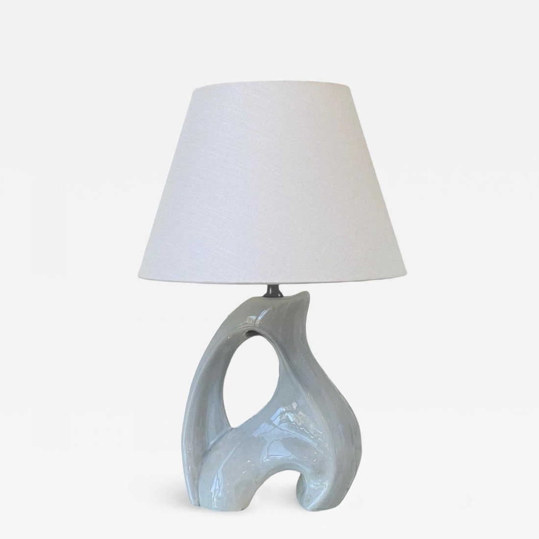 American Modern, Ceramic, Biomorphic Table Lamp, USA, 1960s (1 of 11)