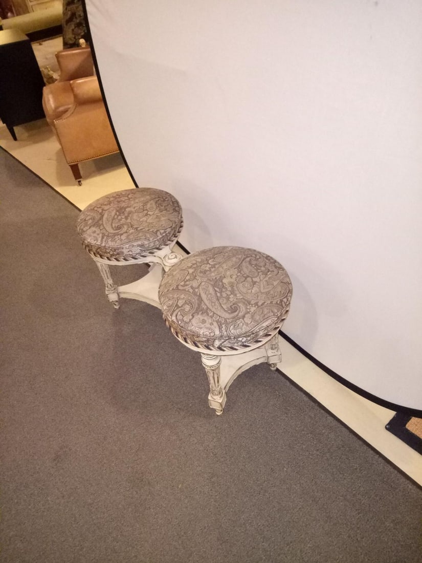 Swedish Painted Bench with Double Seats - 4