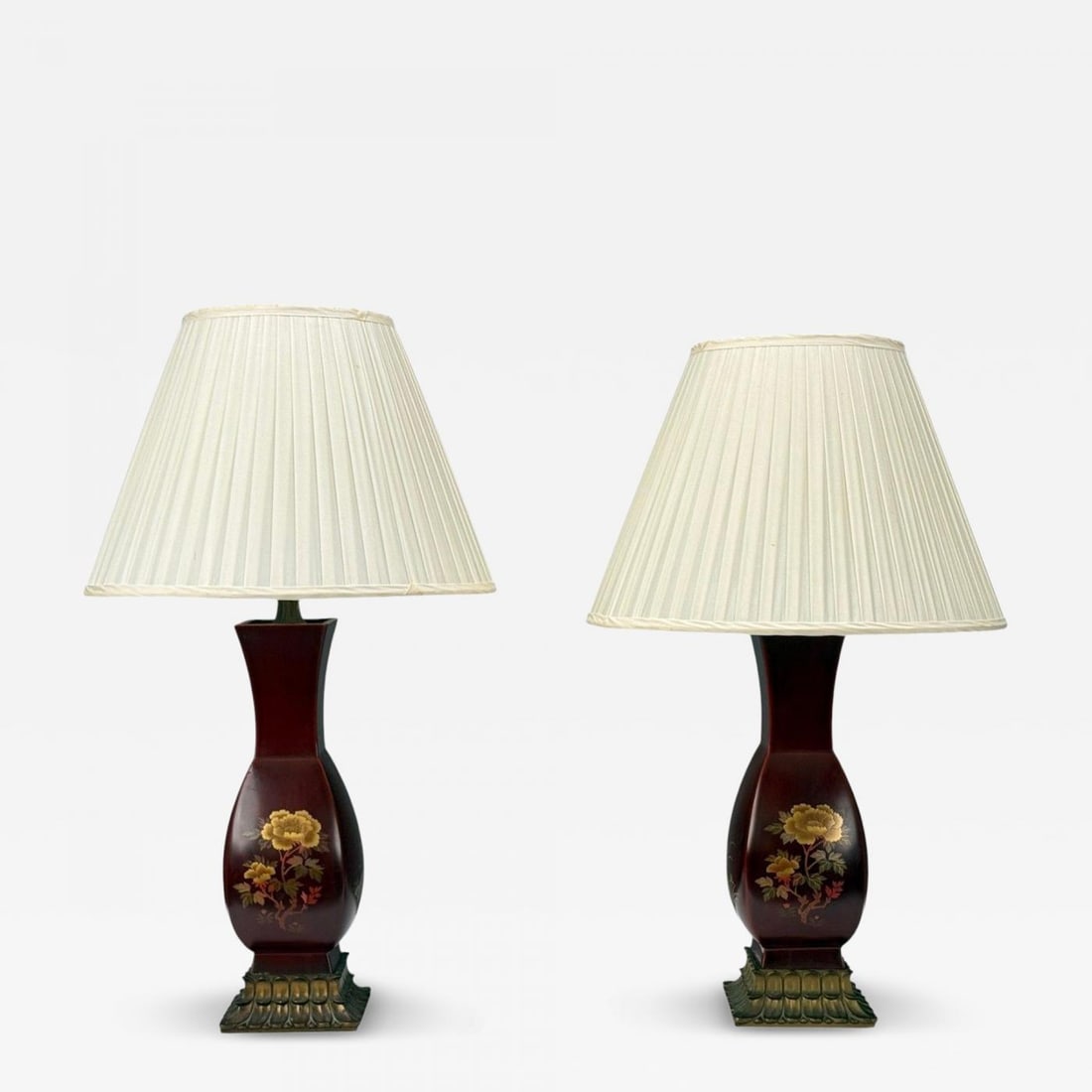 Japanese, Copper, Lacquered Metal, Brass, Maruni Vase Table Lamps, Japan, 1960s (1 of 12)