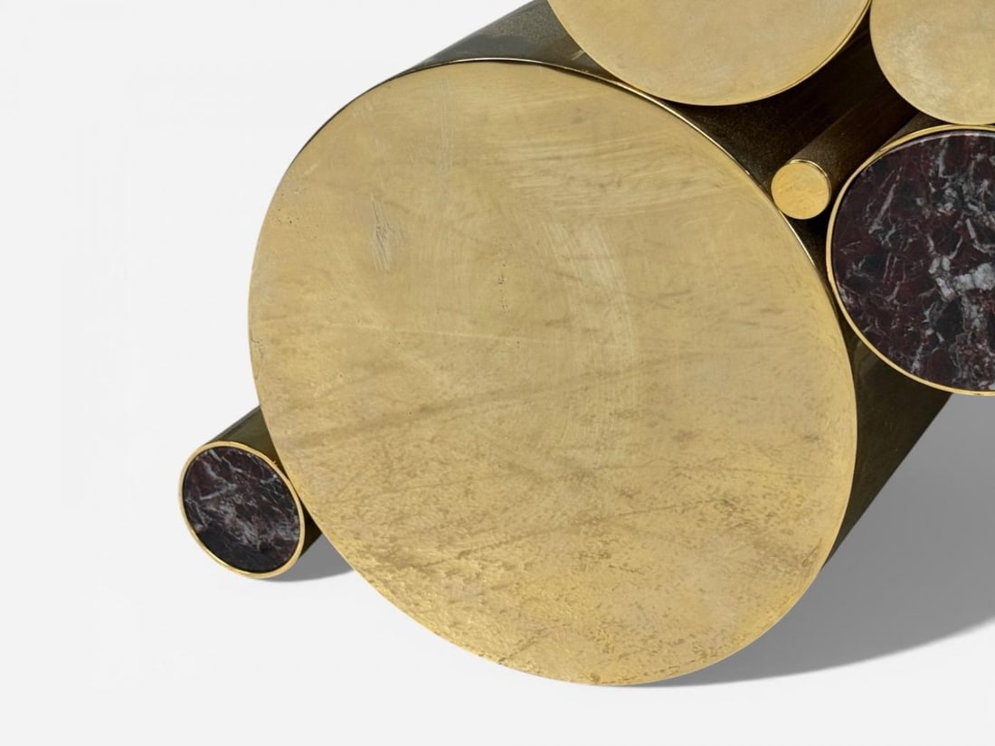 Malabar, Polished Brass, Marble, Wanderlust Console, Portugal, 21st c. - 8