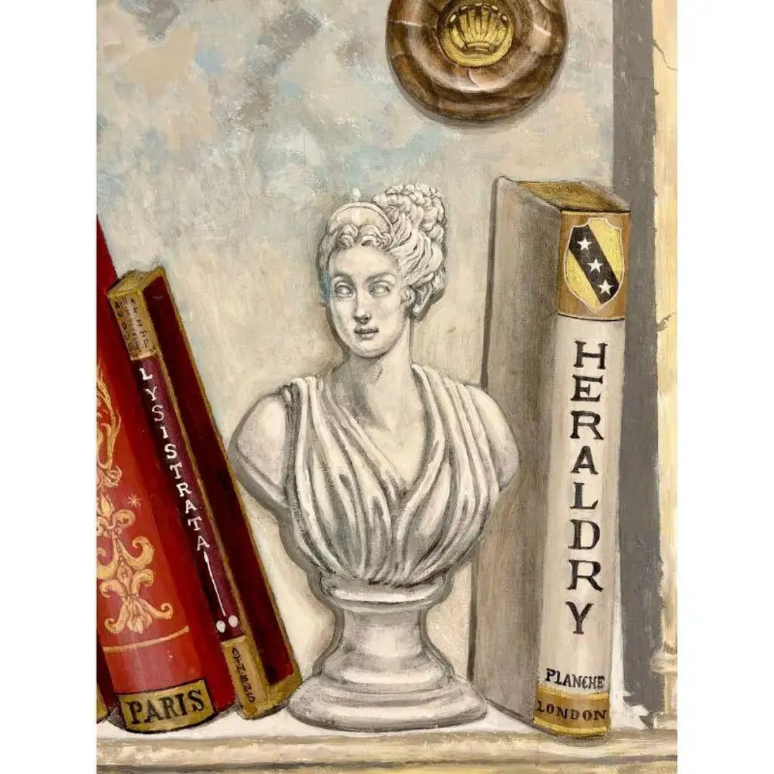 Pair of Oil on Canvas Standing Wall Decoration, Gustavian, Italian Style - 6