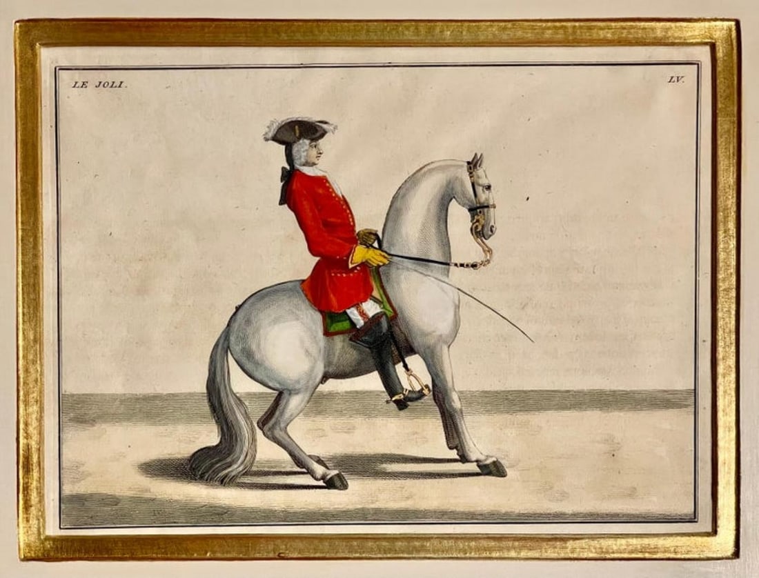 Four Engravings of Horse Riders L' Aimable, Le Joli, Le Sanspareil, Le Poupon - 5