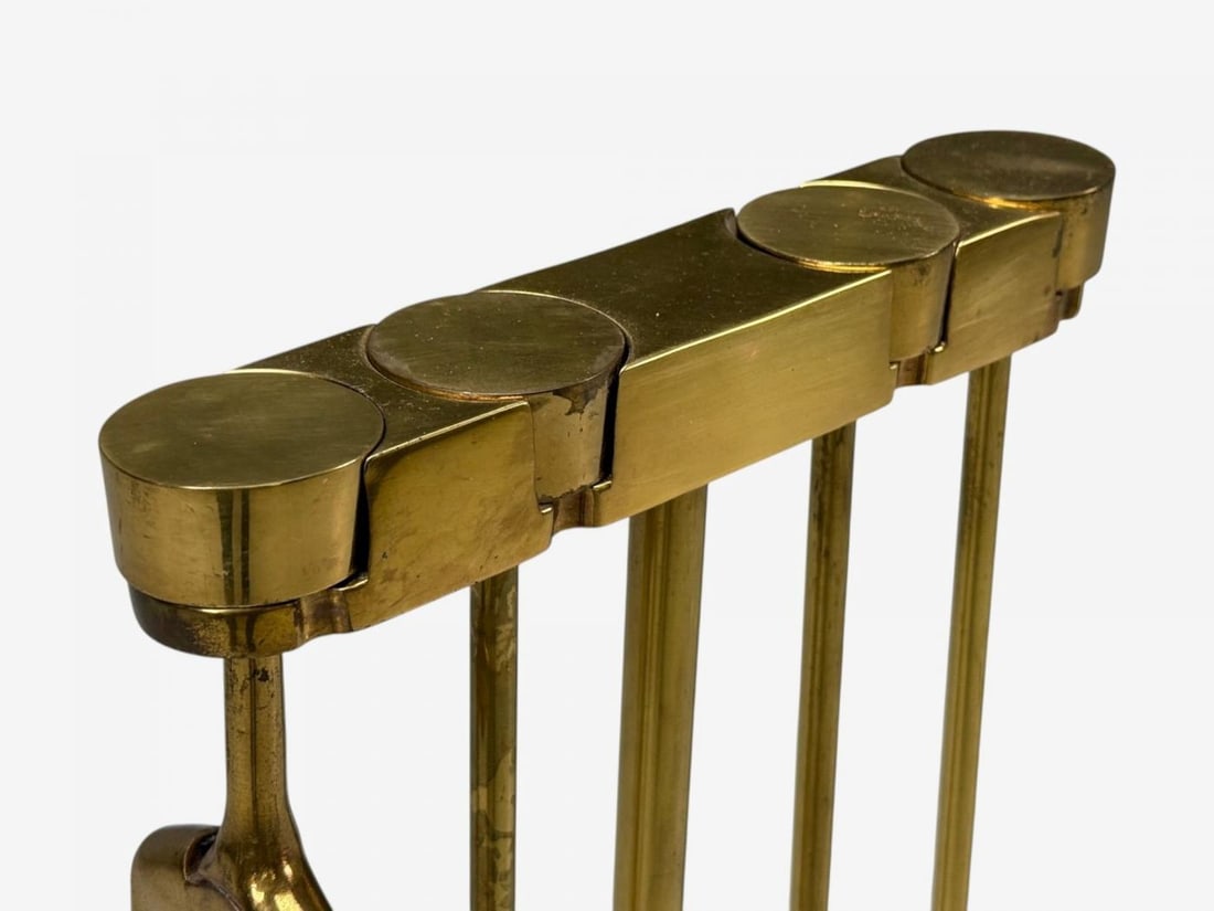 Bronze Fireplace Tool Set with Stand, USA, 20th c. - 5