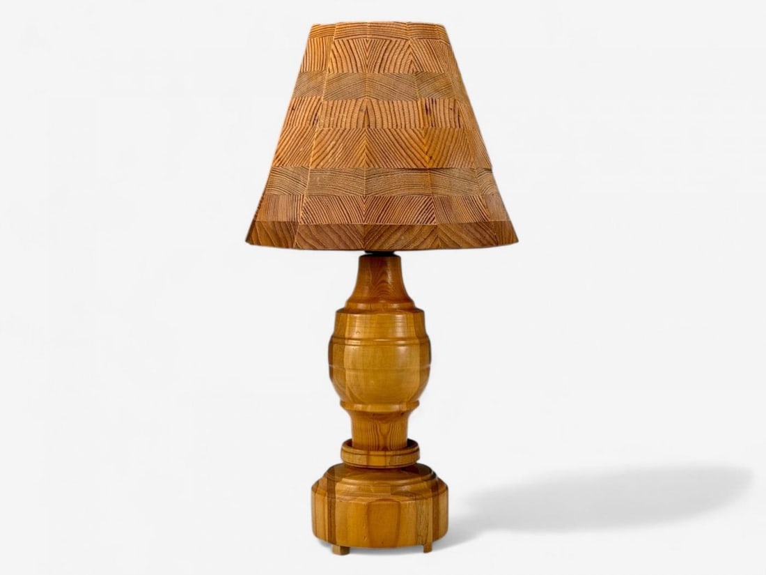 Swedish Modern, Pine, Table Lamp, Sweden, 1960s - 2