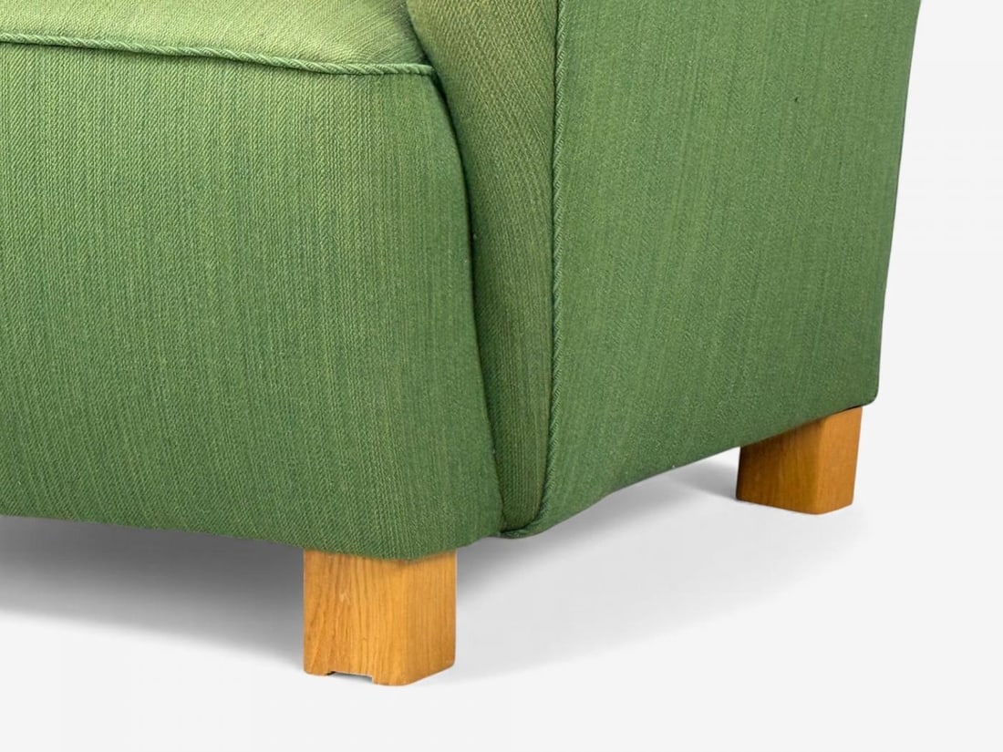 Danish Cabinetmaker, Fabric, Wood, Monumental Banana Sofa, Denmark, 1960s - 10