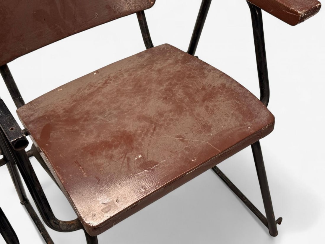 Studio BBPR, Lacquered Iron, Wood, Twelve Armchairs, Italy, 1960s - 12