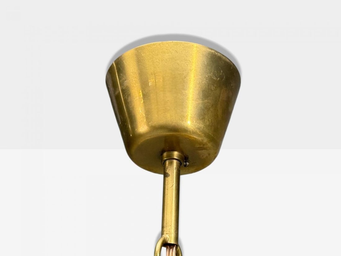 Hans Bergström Attr., Pendant Light, Brass, Wood, Sweden, 1920s - 8