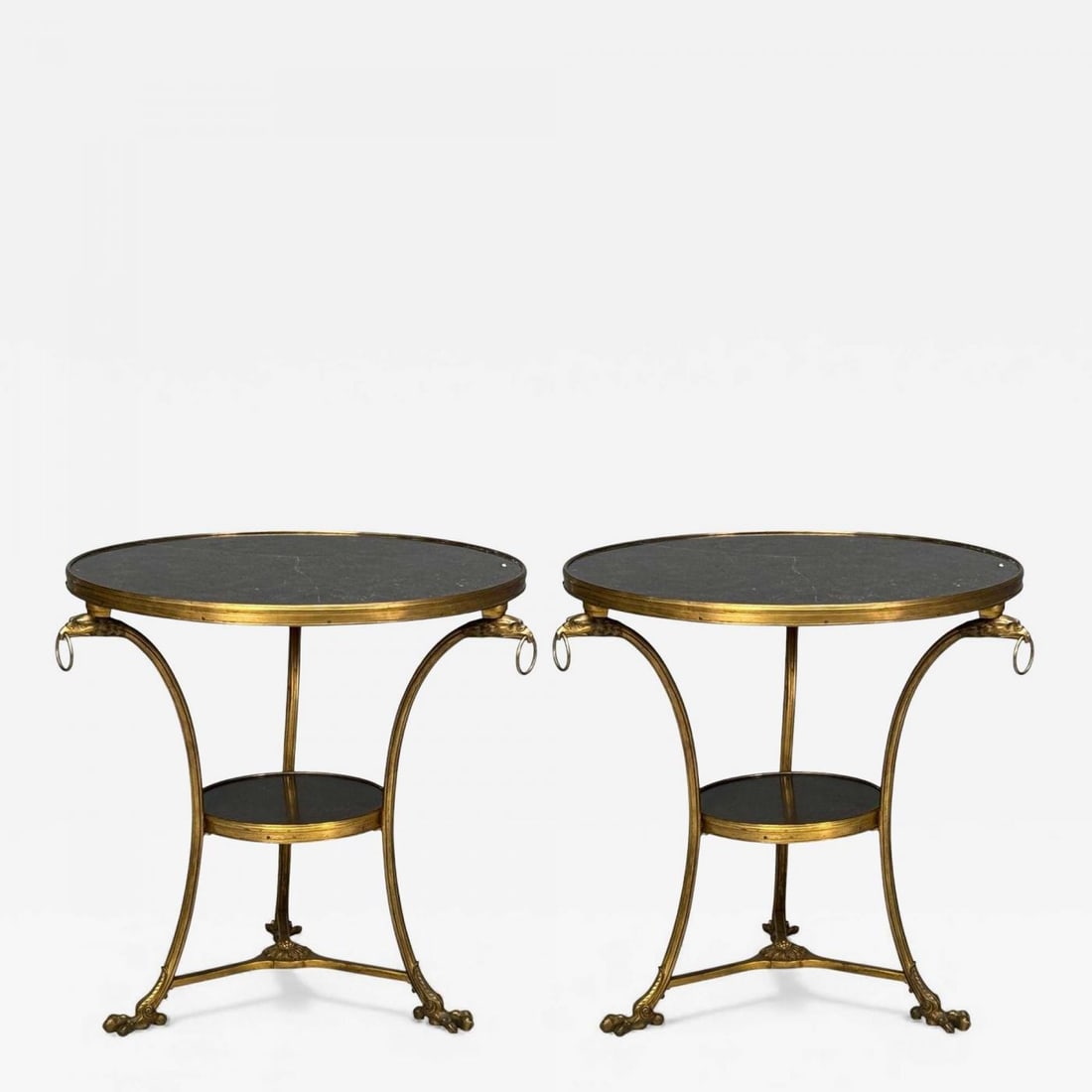 Louis XVI Style, Bronze, Marble, Ormolu Mounted Gueridons, France, 19th c. (1 of 12)