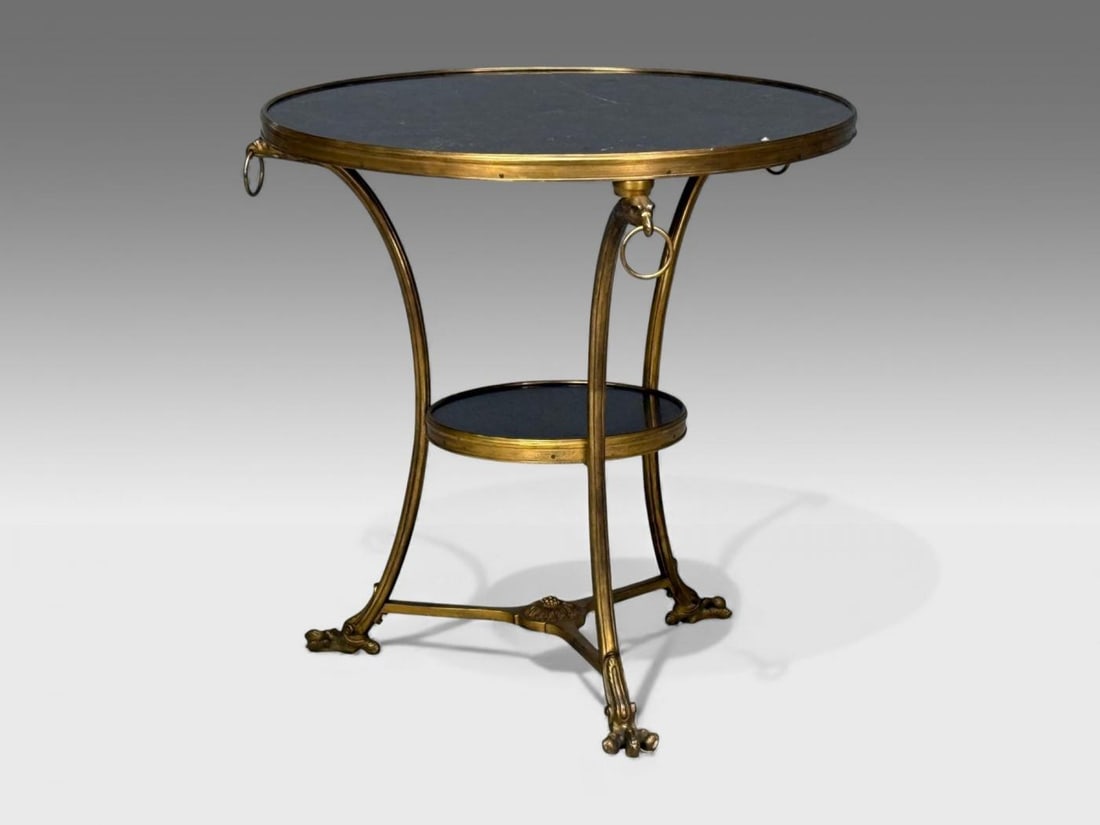 Louis XVI Style, Bronze, Marble, Ormolu Mounted Gueridons, France, 19th c. - 4