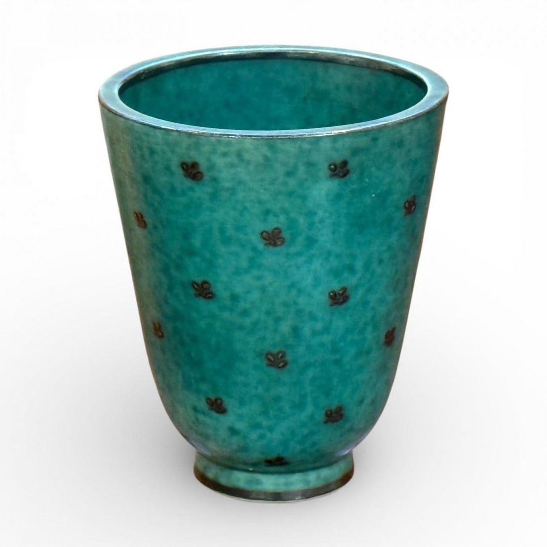 Wilhelm Kage, Green Ceramic, Argenta Vase, Sweden, 1930s - 9