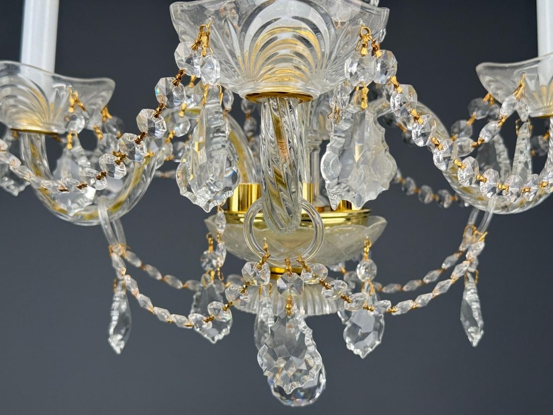 Maria Theresa Style, Venetian Chandeliers, Crystal, Brass, Italy, 1960s - 10