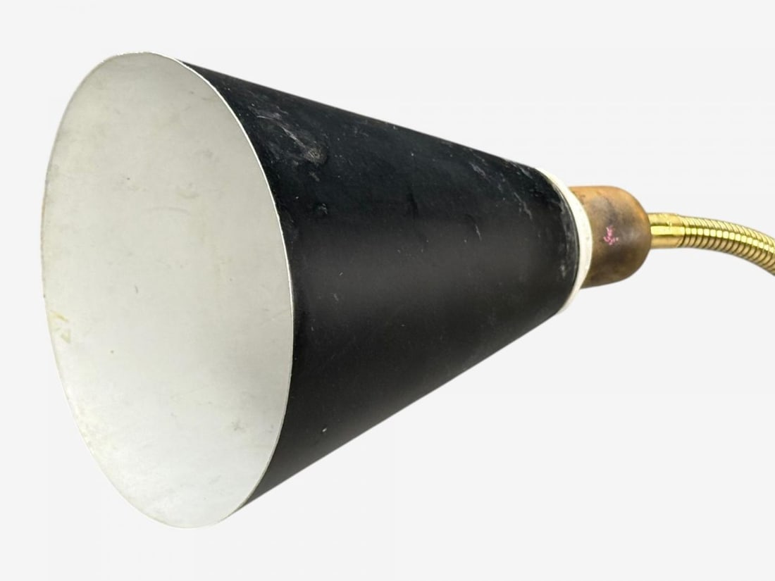 Möllers Armatur Eskilstuna, Floor Lamp, Lacquered Metal, Teak, Sweden, 1950s - 6