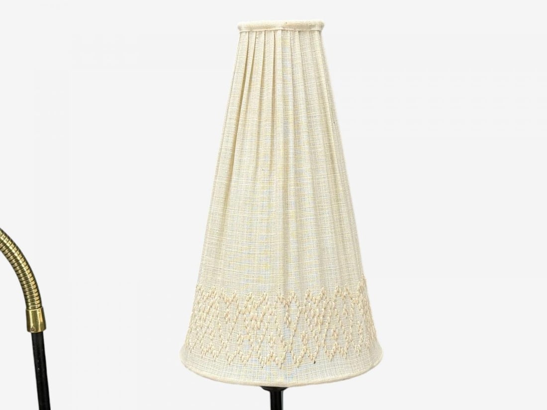 Möllers Armatur Eskilstuna, Floor Lamp, Lacquered Metal, Teak, Sweden, 1950s - 7