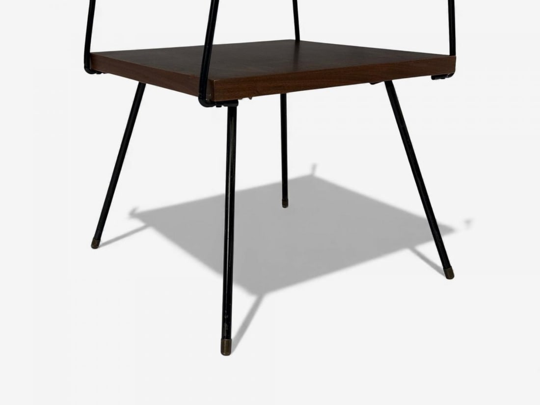 Tony Paul Style, Lacquered Iron, Walnut, Side Tables, USA, 1960s - 7