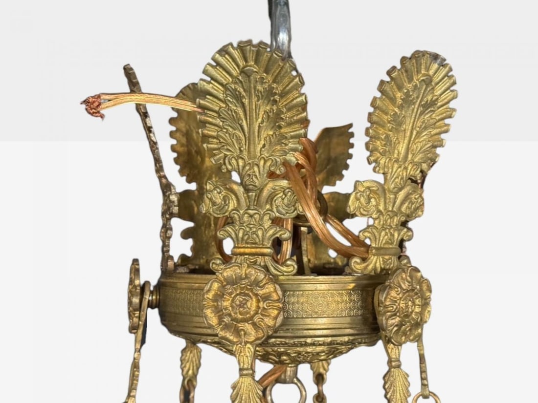 Neoclassical, Bronze, Crystal, Nine Light Chandelier, France, 19th c. - 7