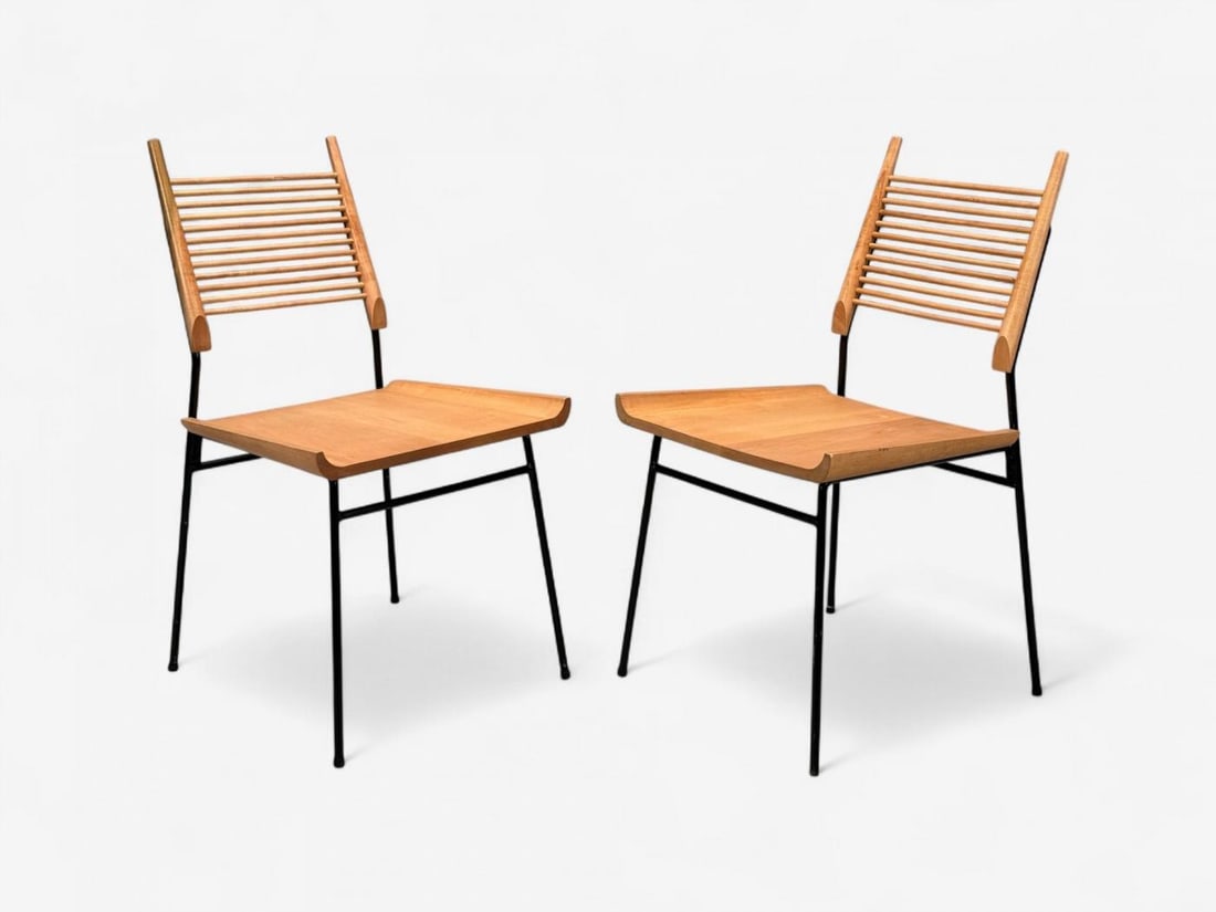 Paul McCobb, Maple, Lacquered Iron, Shovel Dining Chairs, USA, 1950s - 6