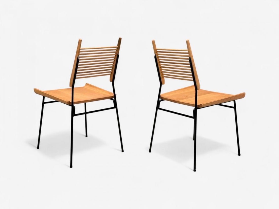 Paul McCobb, Maple, Lacquered Iron, Shovel Dining Chairs, USA, 1950s - 7