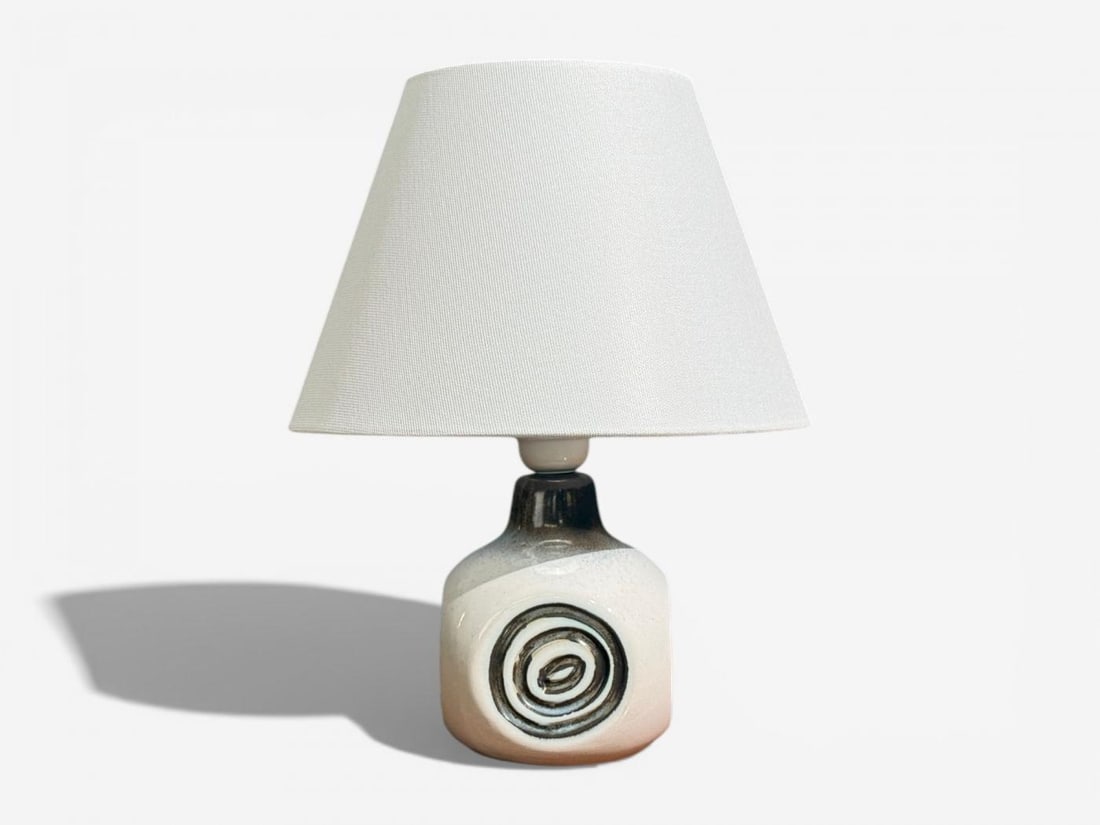 Bruno Karlsson, Table Lamp, White Glazed Ceramic, Sweden, 1960s - 8