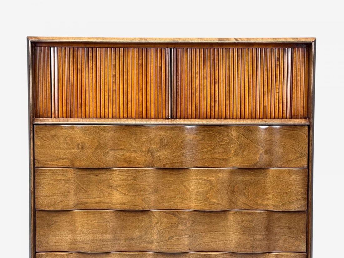 Edmund J Spence, Swedish Modern, Maple, Wave Highboy, Sweden, 1950s - 5