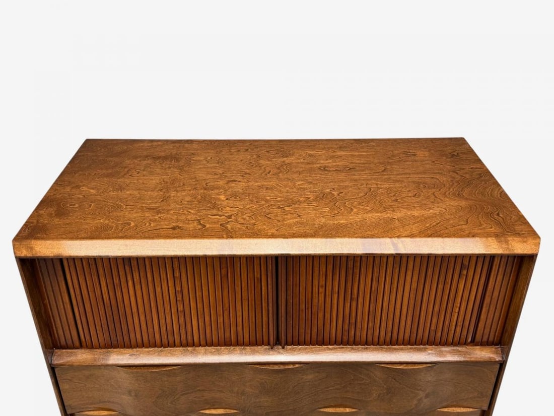 Edmund J Spence, Swedish Modern, Maple, Wave Highboy, Sweden, 1950s - 9