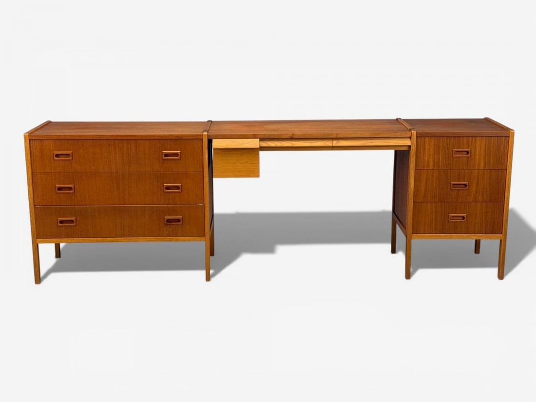 Bertil Fridhagen, Swedish Modern, Writing Desk or Vanity, Teak, Sweden, 1960s - 2