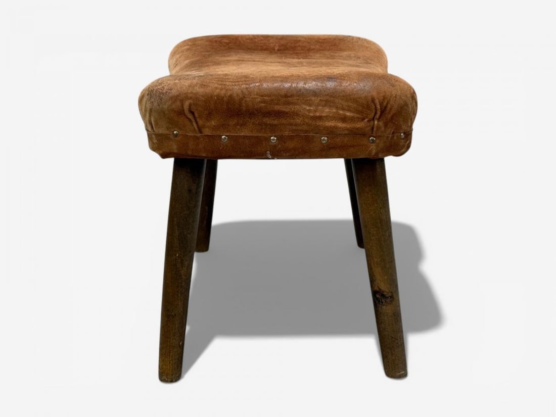 Madsen and Schubell, Ottoman, Beech, Suede, Sweden, 1940s - 7
