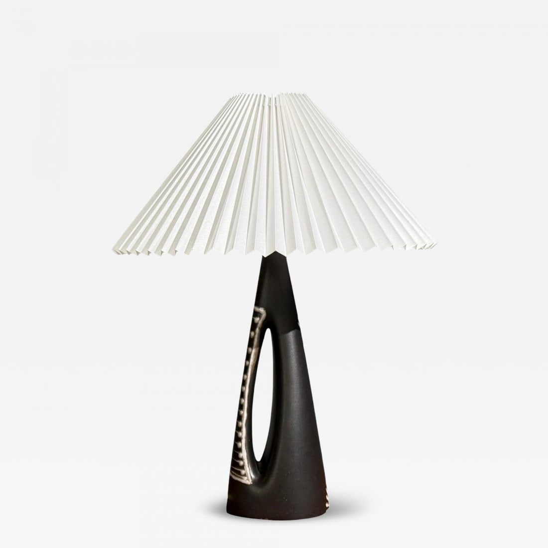 Søholm Stentoj, Table Lamp, Black Stoneware, Denmark, 1950s (1 of 10)