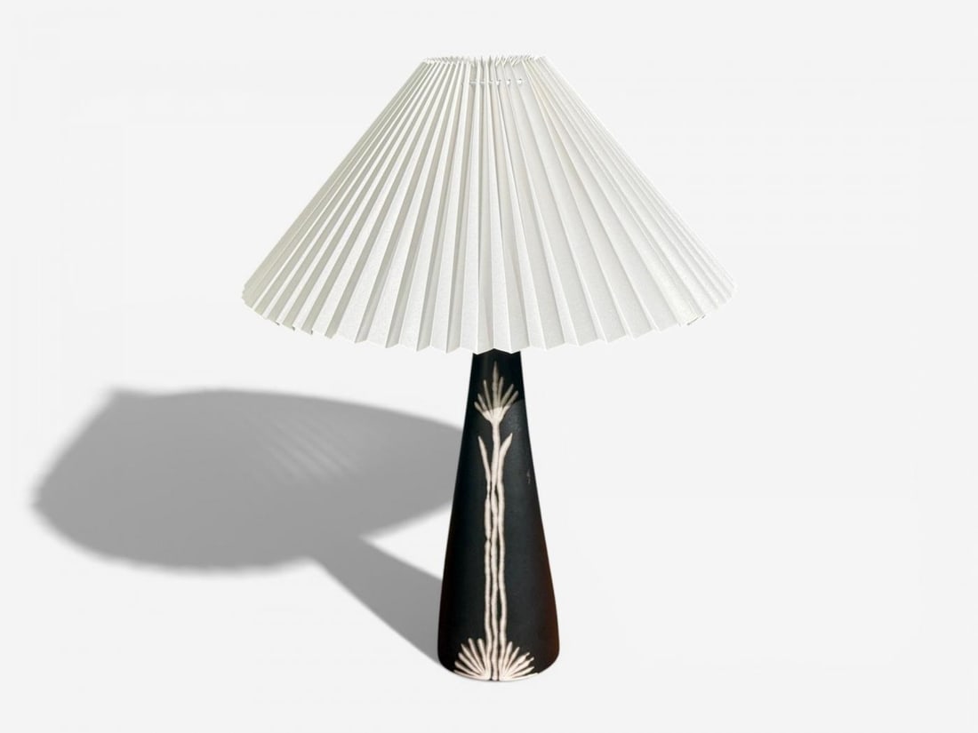 Søholm Stentoj, Table Lamp, Black Stoneware, Denmark, 1950s - 3