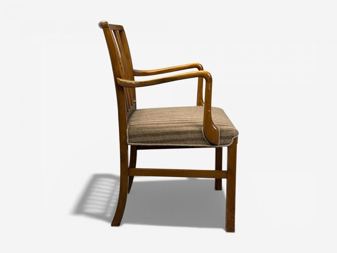 Ole Wanscher, Armchairs, Beech, Fabric, Denmark, 1940s - 11