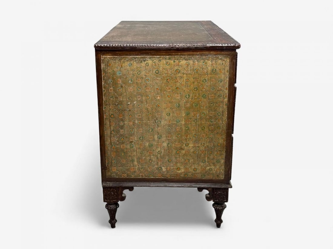 Max Kuehne, Silver Leaf, Painted Wood, Rare Commode, USA, 1950s - 12