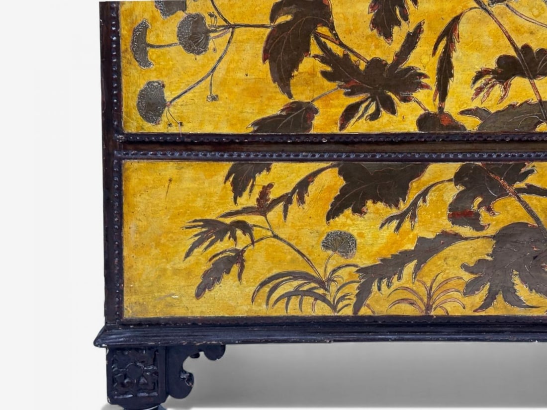 Max Kuehne, Silver Leaf, Painted Wood, Rare Commode, USA, 1950s - 6