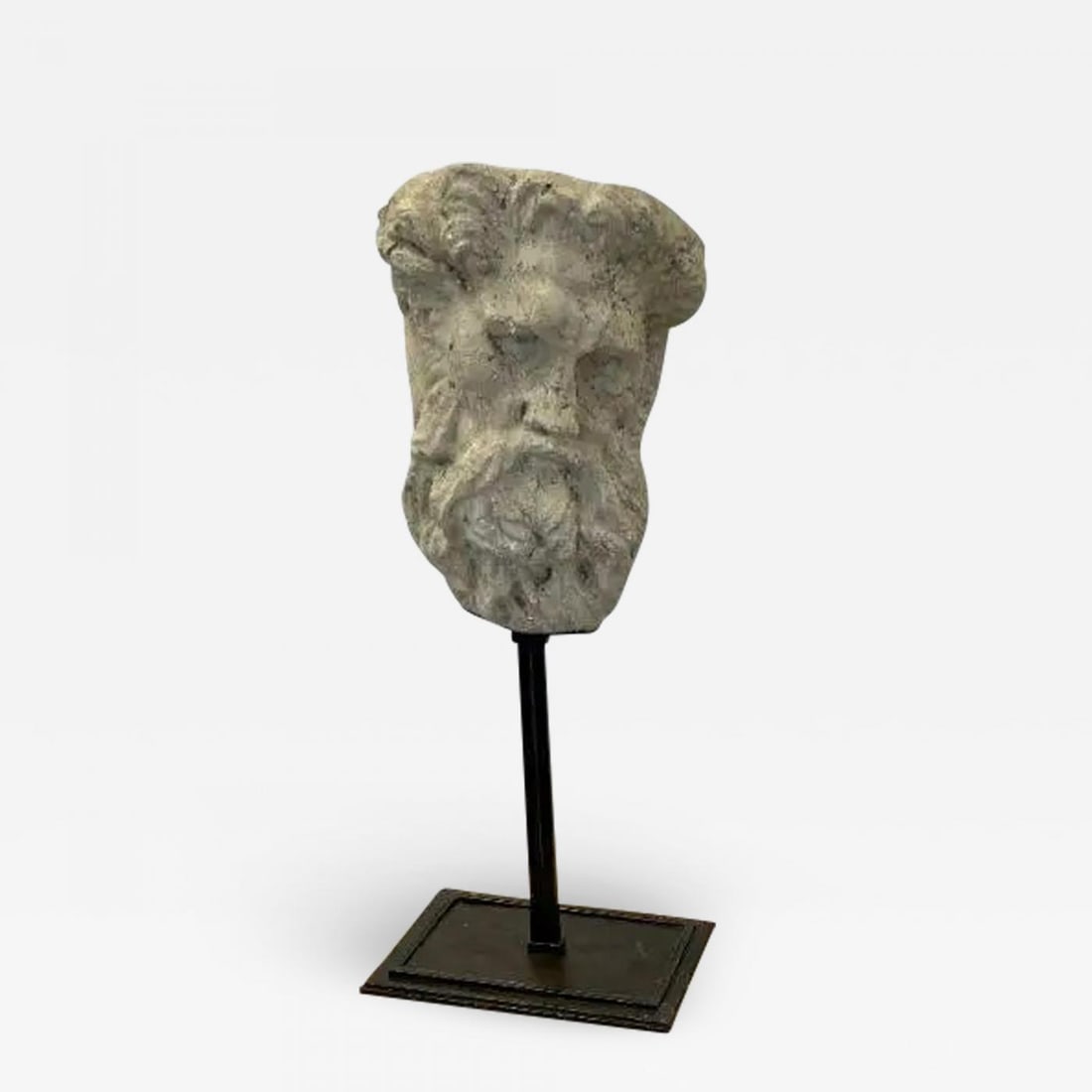 Bust of Roman or Greek Man, Venetian Style, Metal Stand, Sculpture, 20th C. (1 of 9)