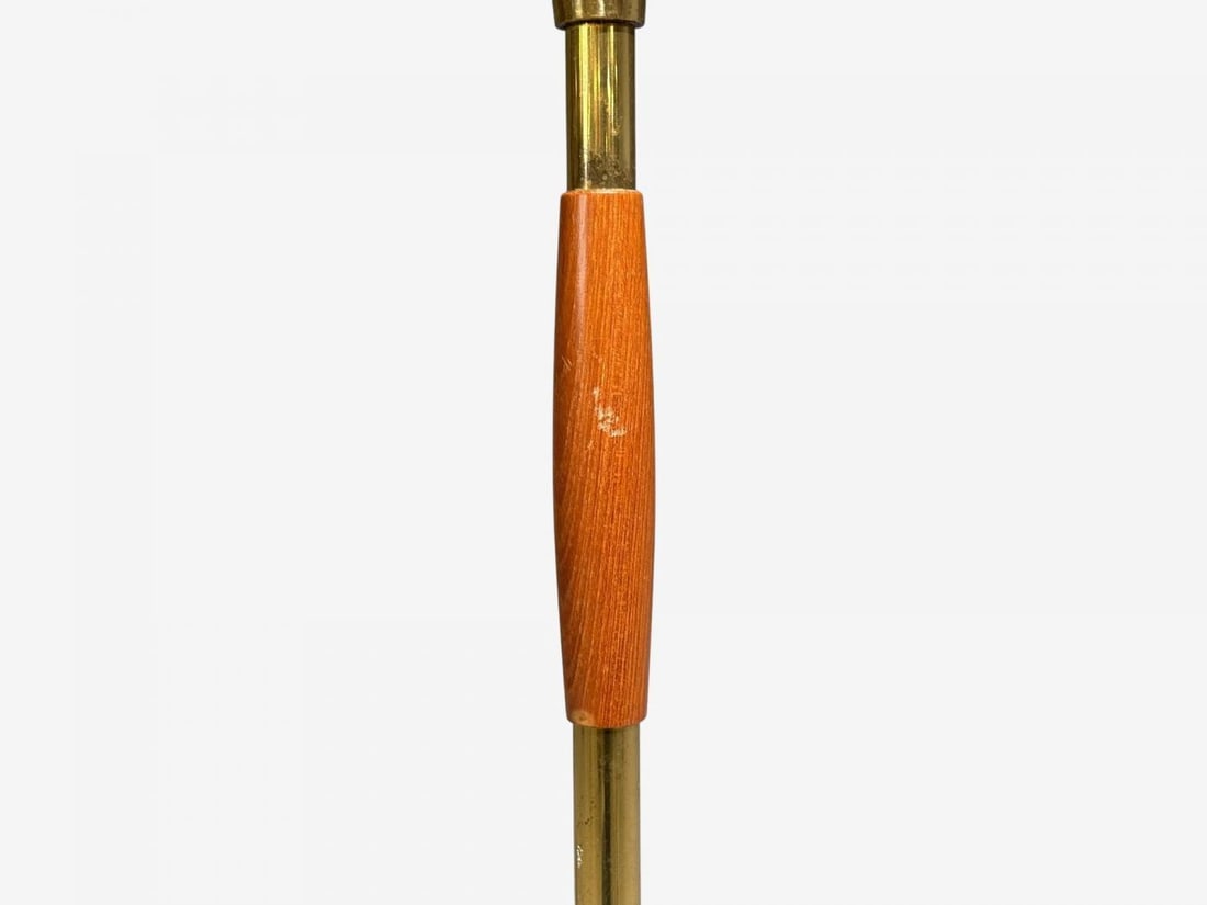 Swedish Modern, Adjustable Floor Lamp, Wood, Metal, Fabric, Sweden, 1950s - 11