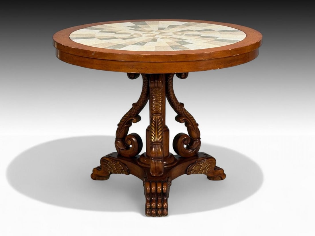 Regency Style, Pine, Stone, Accent Tables, USA, 20th c. - 3