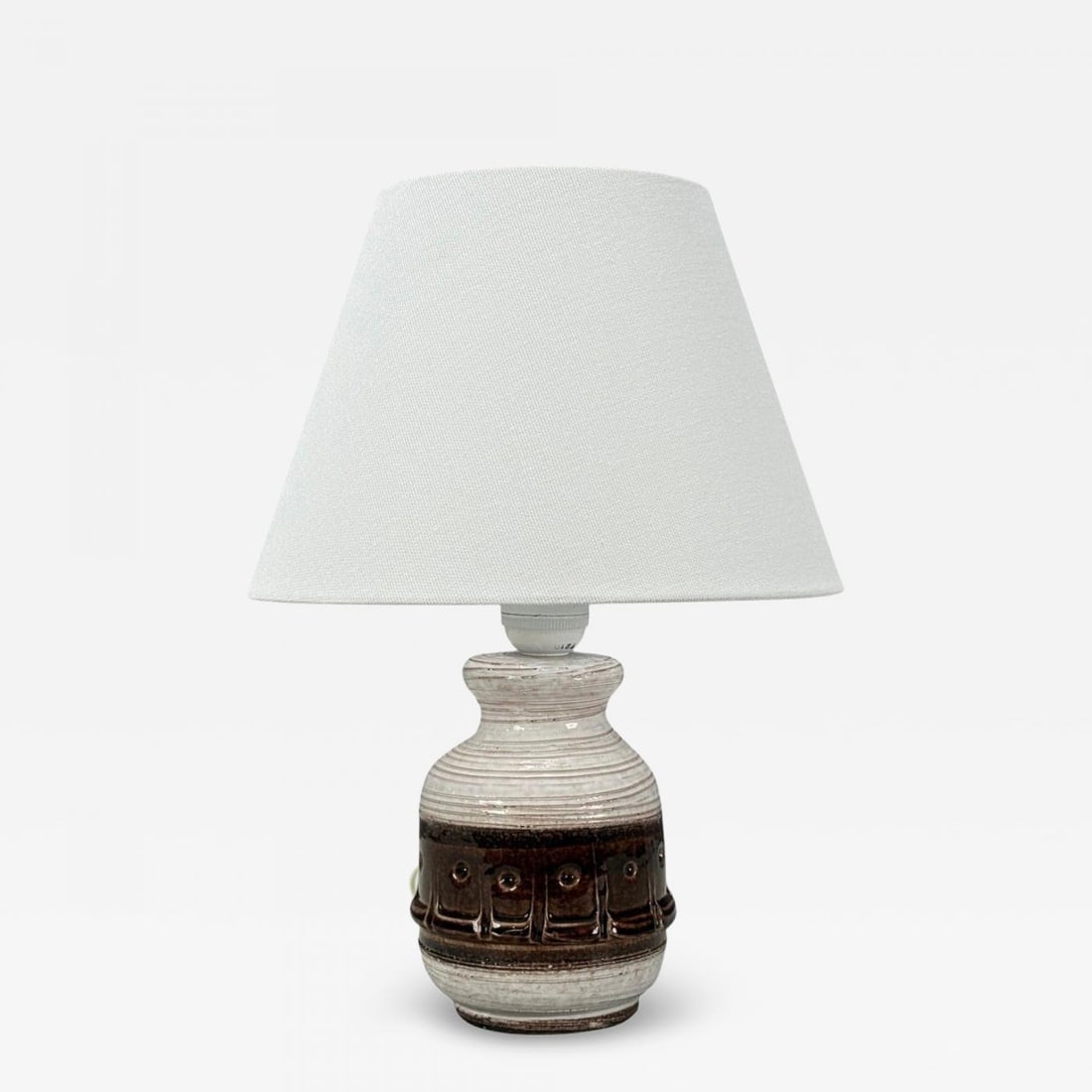 Danish Modern, Brown Stoneware, Table Lamp, Denmark, 1960s (1 of 7)