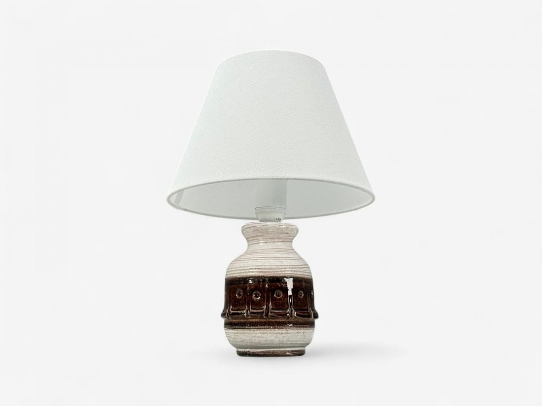 Danish Modern, Brown Stoneware, Table Lamp, Denmark, 1960s - 3