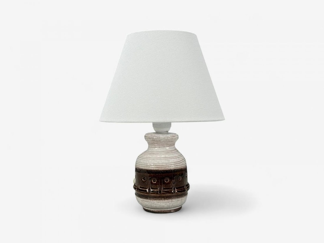 Danish Modern, Brown Stoneware, Table Lamp, Denmark, 1960s - 7