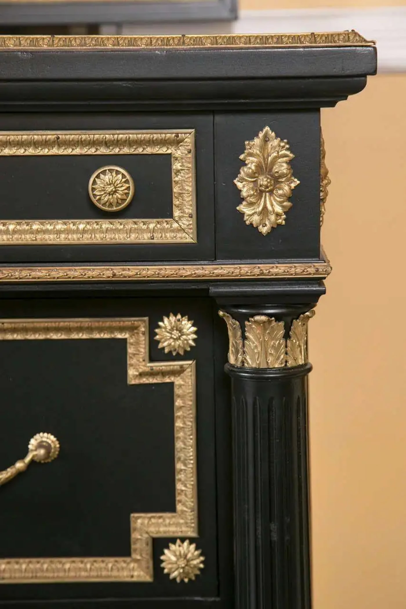 Ebonized Bronze-Mounted Chest /Commode / Dresser Attributed to Jansen - 8