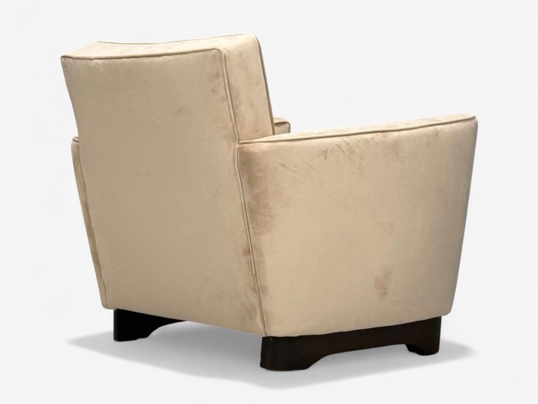 Slagelse Mobelfabrik, Beige Velvet, Beech, Lounge Chairs, Denmark, 1940s - 12