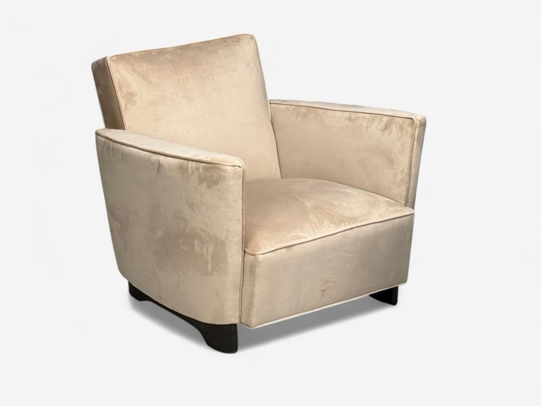 Slagelse Mobelfabrik, Beige Velvet, Beech, Lounge Chairs, Denmark, 1940s - 7